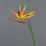 Artificial strelitzia Flower LATIFA, orange-purple, 31"/80cm, 6.7"x8"/17x20cm