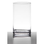 Flower vase SANYA EARTH, cylinder/round, clear, 6"/15cm, Ø3.5"/9cm