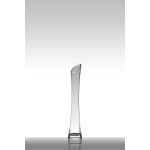 Single flower vase PATTY EARTH, cylinder/round, clear, 14"/35cm, Ø2.8"/7cm