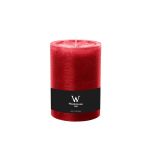 Pillar candle / Wax candle AURORA, ruby red, 5.5"/14cm, Ø 3.9"/9,8cm, 100h - Made in Germany