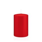 Votive candle / Pillar candle MAEVA, red, 6"/15cm, Ø4"/10cm, 113h - Made in Germany