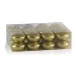 Set of 24 floating candles / Tea lights ORNELLA, gold, Ø 1.8"/4,5cm, 4h