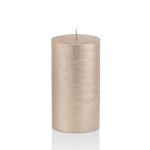 Block candle / Christmas candle MATHILDA, rose gold, 4.7"/12cm, Ø2.3"/5,8cm, 45h - Made in Germany