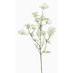 Artificial dill branch WINCENT with flowers, white-green, 31"/80cm