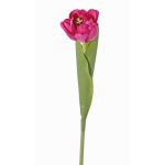 Artificial tulip flower ROMANA, pink, 18"/45cm, Ø 2.4"/6cm