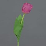 Artificial tulip flower ROMANA, pink, 18"/45cm, Ø 2.4"/6cm