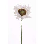 Artificial sunflower JANIKA, white, 24"/60cm, Ø5.1"/13cm