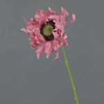 Artificial sunflower JANIKA, pink, 24"/60cm, Ø 4.7"/12cm