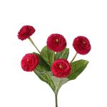 Decorative daisy HEIKE on spike, fuchsia, 10"/25cm, Ø 1.8"/4,5cm