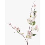 Artificial ornamental peach branch CAMILLES, pink-white, 31"/80cm
