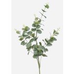 Artificial eucalyptus branch DEREK, green-grey, 30"/75cm