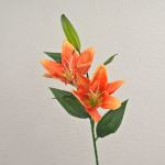 Plastic flower tiger lily EMIKO, orange, 26"/65cm