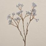 Artificial BENZO snowberry branch with berries, glitter, silver, 40cm