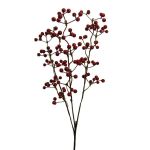 Artificial branch Gaultheria FLOMER, berries, red, 24"/60cm