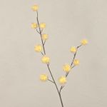 Decorative branch Gomphocarpus ELAENA, fruits, beige-violet, 3ft/100cm