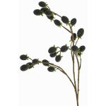 Artificial blackberry branch URUMA with fruit, black, 35"/90cm