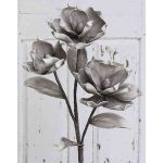 Foam camellia branch RANIA, grey, 95 cm, Ø 18–22 cm