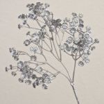 Plastic gypsophila MARLIESE, silver, 65 cm, Ø 1–1.5 cm