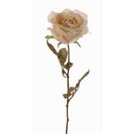 Artificial rose NAJMA, dried look, cream-pink, 26"/65cm, Ø3.9"/10cm