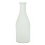 Glass bottle ANYA, matt white, 7"/18cm, Ø2.6"/6,5cm