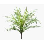 Artificial CASCOT ribbed fern on a stem, green, 25cm