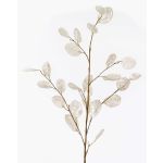 Decorative Lunaria BUELNA branch, cream, 3ft/105cm