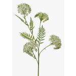 Artificial yarrow branch THUBAN, cream, 60 cm, Ø 6–7 cm