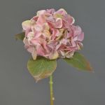Kunstblume Hortensie AMARILDO, rosa-gelb, 50cm, Ø16cm