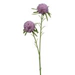 Artificial flower branch Pompon dahlia SNURK, purple, 18"/45cm