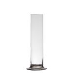 Single flower vase ABIRAMY made of glass, with stand, clear, 6"/15cm, Ø2.4"/6cm