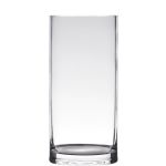 Glass vase cylinder SANSA EARTH, clear, 14"/35cm, Ø4.7"/12cm