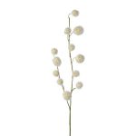 Artificial gomphocarpus physocarpus branch YANIKA, fruits, white, 3ft/105cm