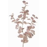 Faux eucalyptus branch MALFHY, metallic light pink, 30"/75cm