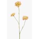 Artificial scabiosa branch DIHALLY, yellow-peach, 80 cm, Ø 8–9 cm