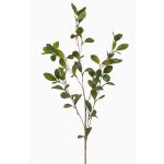 Artificial spindle tree branch LOVRIS with flowers, green-yellow, 35"/90cm