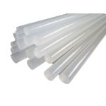 Glue sticks PIRENA, high-temperature, 6 pieces, transparent, 8"/20cm, Ø0.4"/1.1cm