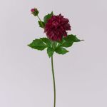 Artificial dahlia WERNYT, burgundy, 45cm, Ø10cm