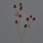 Plastic noble thistle LOUKAS, burgundy red, 45 cm, Ø 1–1.5 cm