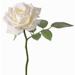 Artificial Rose NIKOLETA, white, 30cm, Ø12cm