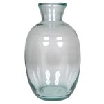 Flower vase LIRICA made of glass, transparent, 11.6"/29,5 cm, Ø 7"/18 cm