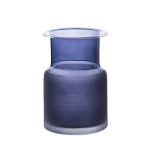 Table vase BRUNILDA, clear-blue, 8"/20cm, Ø5.3"/13,5cm