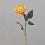 Artificial rose ELEAZAR, orange, 26"/65cm, Ø3.5"/9cm