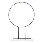 Metal ring FREYDIS with foot, black, 24"/60cm, Ø19"/48cm