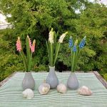 Artificial flower bunch of grape hyacinths NESANET, blue, 8"/20cm