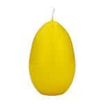 Easter egg candle LEONITA, yellow, 4.7"/12cm, 3.1"/8cm, 40h - Made in Germany