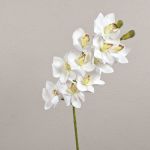 Cymbidium Orchideenzweig künstlich LANAKILA, weiß, 70cm, Ø9cm