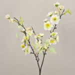 Künstlicher Kirschblütenzweig SOEY mit Blüten, creme-weiß, 45cm, Ø2-4,5cm