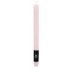 Dinner candle / Tapered candle AURORA, light pink, 11"/27cm, Ø0.9"/2,2cm, 10h - Made in Germany