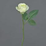 Artificial flower Rose GABI, cream-green, 10"/25cm, Ø 2"/5cm