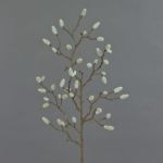 Artificial magnolia branch KOTORI, white, 30"/75cm